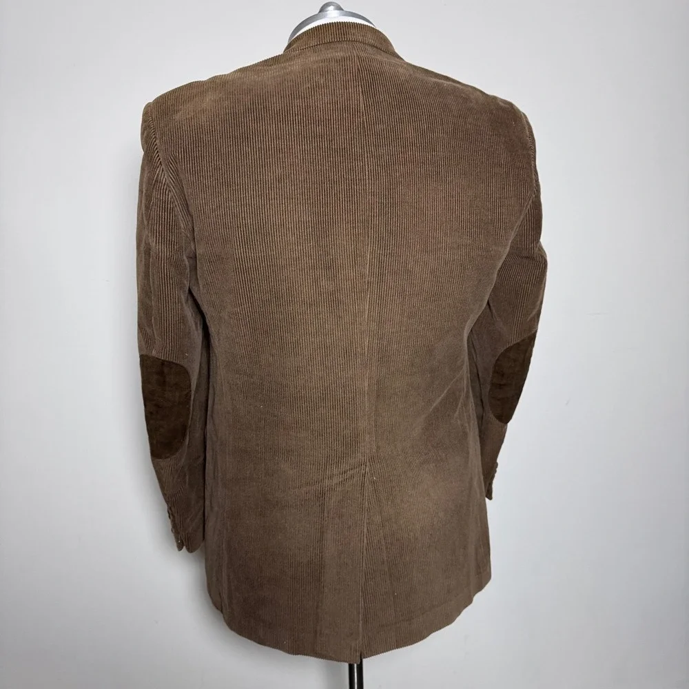 Lauren Ralph Lauren Sport Coat‎ Mens 43L Brown Corduroy Elbow Patches Blazer